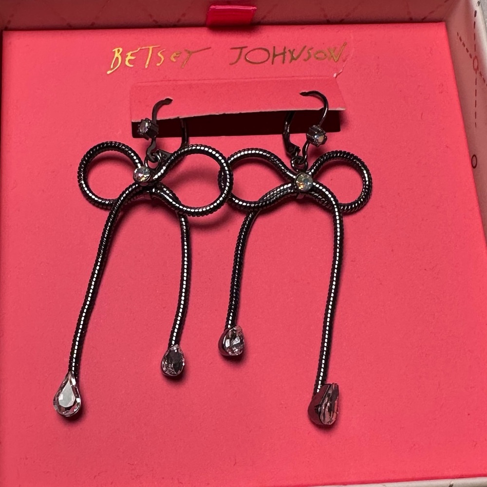 Betsey Johnson | Bows | Holiday Earrings | New in Gift Box